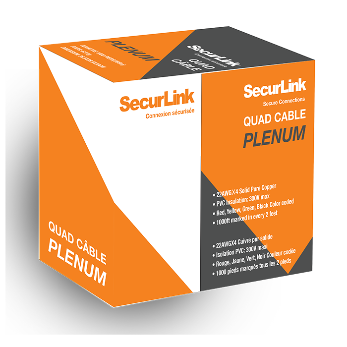 SECURLINK ALARM CABLE INDOOR FT6 CBL-QUAD-P1000 SECURLINK ALARM CABLE INDOOR FT6 CBL-QUAD-P1000
